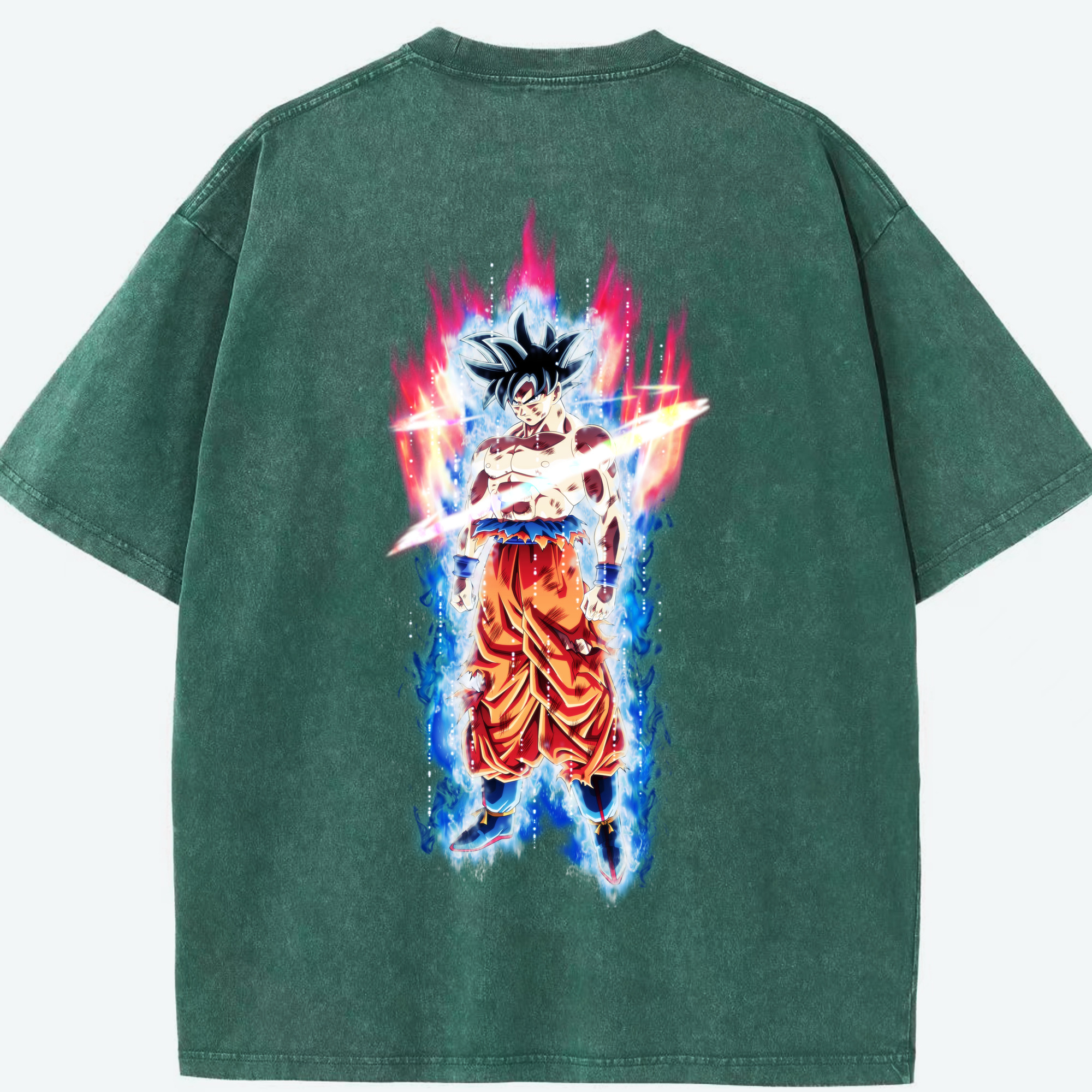 （画像用） ドラゴンボール 孫悟空（そん ごくう）Son Goku カカロット DRAGON BALL Kakarotto 綿100% ヴィンテージ風 半袖Tシャツ（背面プリント）